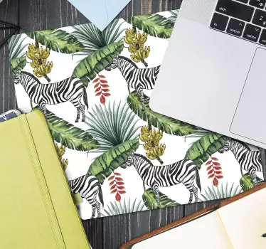 Zebra levéllenyomat mouse pad minták - TenStickers