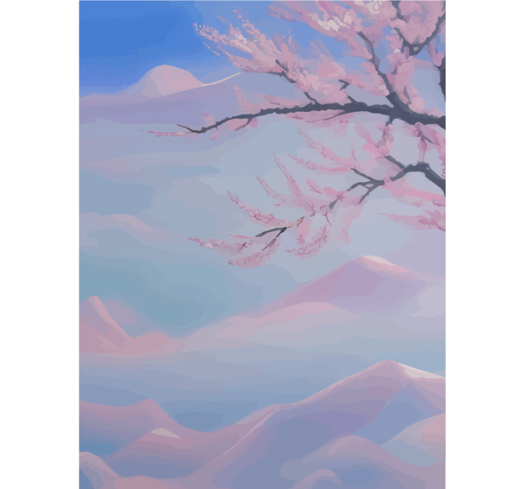 Zen cseresznyefa virágok ága Redőnyök fürdőszoba - TenStickers