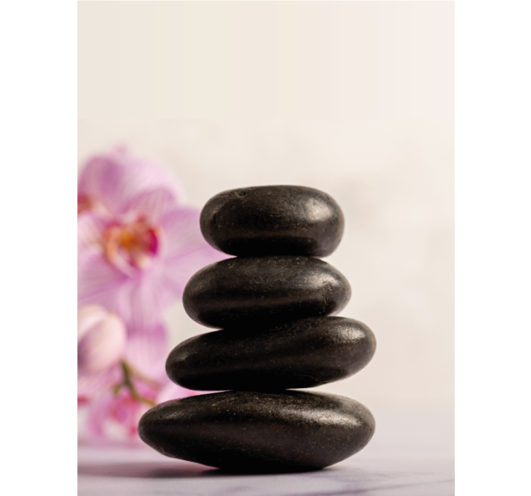 Zen bambusz és rózsaszín orchidea Redőnyök fürdőszoba - TenStickers