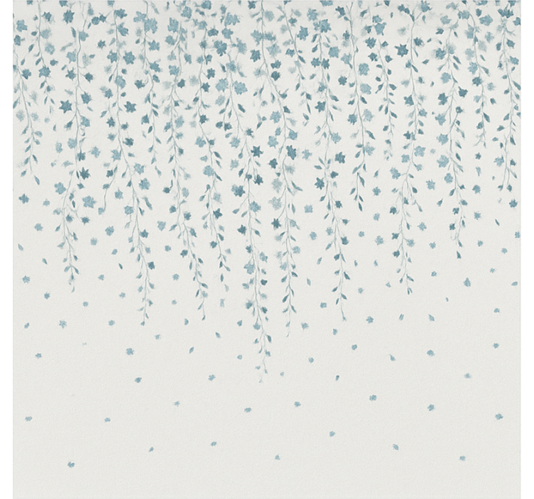 Kék virágok vízesés Redőnyök fürdőszoba - TenStickers