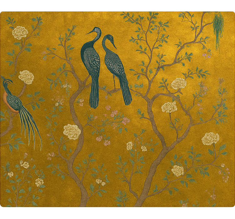 Díszes arany kínai konyha Redőnyök nappali - TenStickers