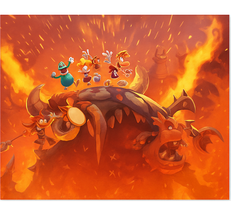 Tüzes győzelem a szörny felett Redőnyök kockafej - TenStickers