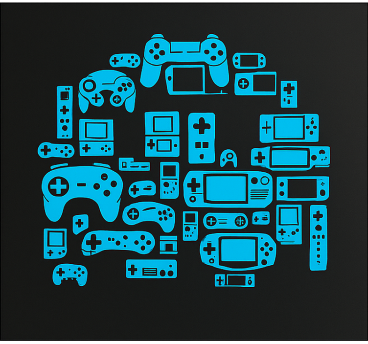 Játékvezérlő bot Redőnyök kockafej - TenStickers