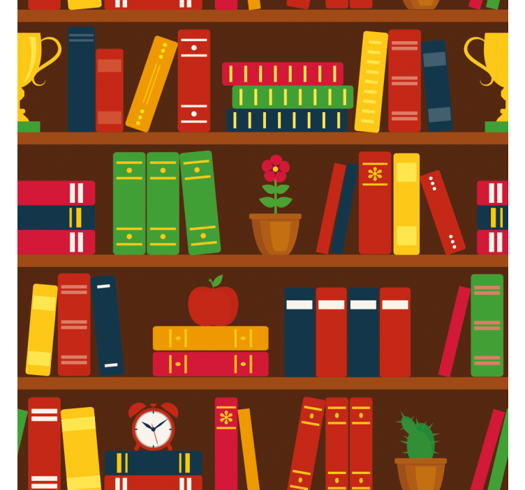 Redőnyök otthoni munkavégzés könyvtárhoz - TenStickers