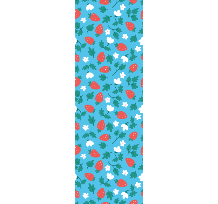 Színes gyümölcsök és virágmintás redőnyök konyha - TenStickers