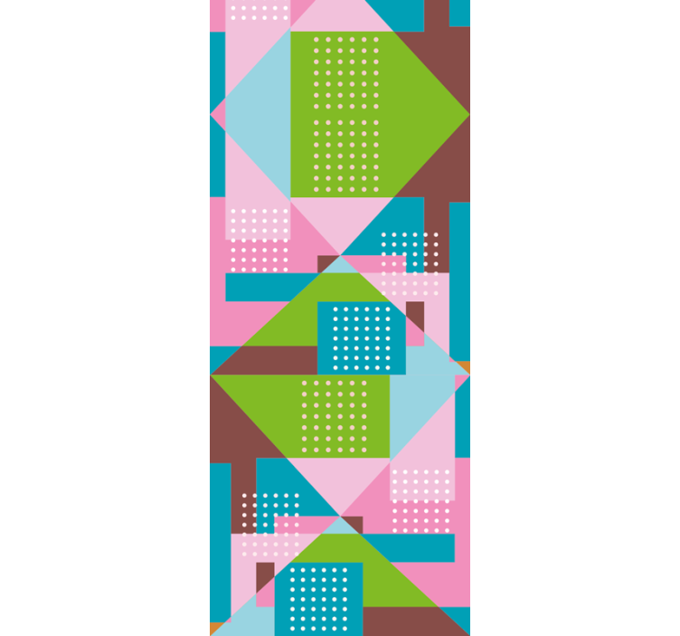 Pasztell geometrikus mintás redőnyök étkező - TenStickers