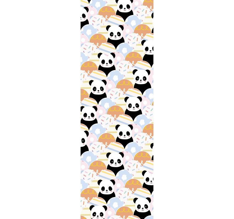 Panda mintás patchwork redőnyök gyerekeknek - TenStickers