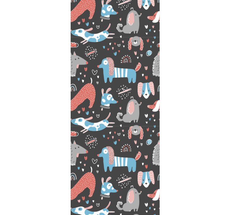 Aranyos kutyák illusztrációval redőnyök gyerekeknek - TenStickers