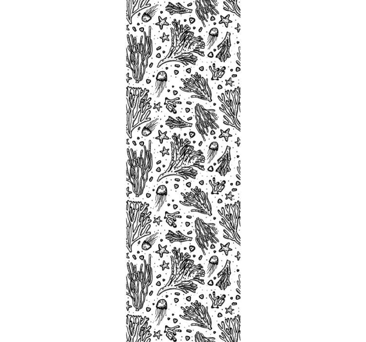 Gyerek redőnyök fekete sziluettes tengeri lényekkel - TenStickers