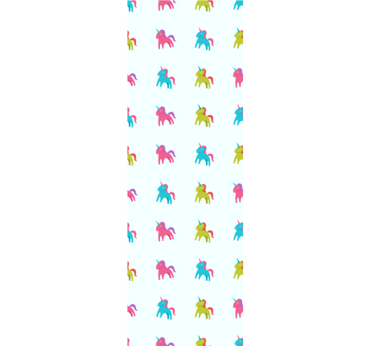 Gyerekredőnyök egyszarvúkkal kék háttéren - TenStickers