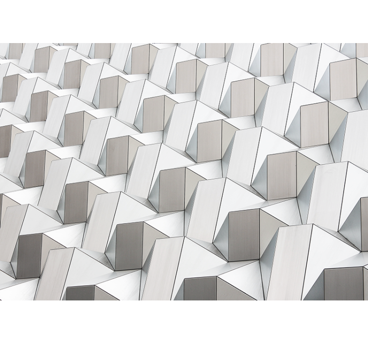 3d mintás szürke redőnyök fehér - TenStickers