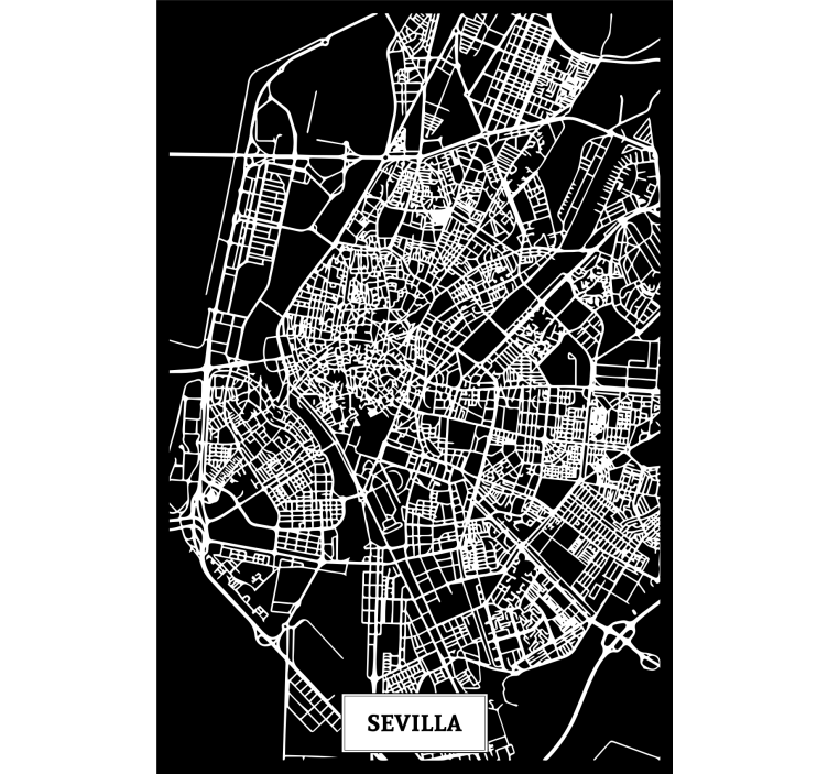 Sevilla topográfiai térkép redőnyök nappali - TenStickers