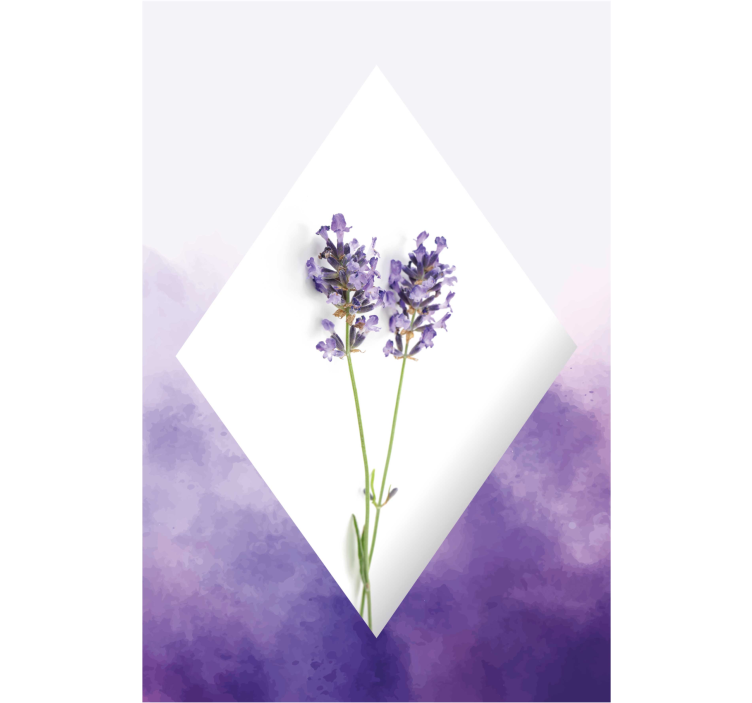 Levendula kollázs akvarell redőnyök nappali - TenStickers