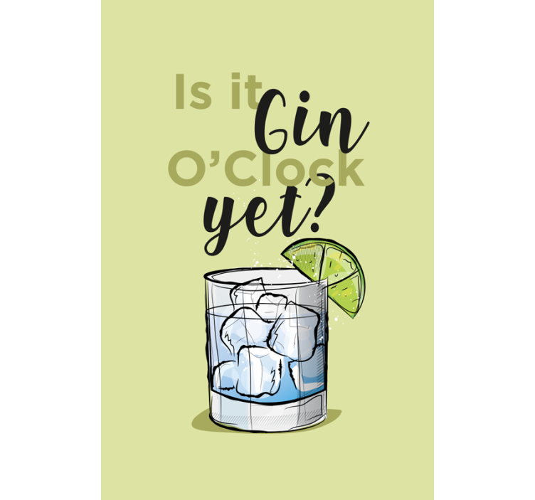Gin o'clock még ital Redőnyök szöveggel - TenStickers