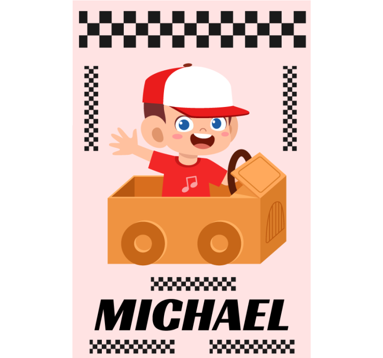 Gyerek sofőr egyedi nyomtatott ablaktábla - TenStickers