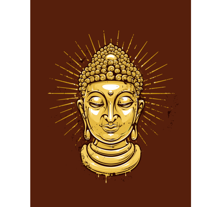Arany buddha sillouhette zen Rolók - TenStickers