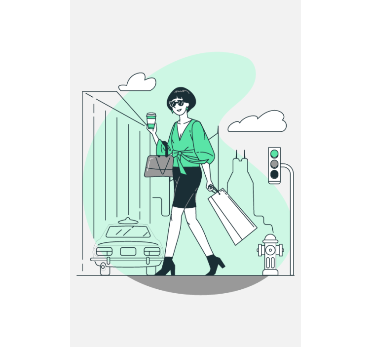 Stílusos városi élet Redőnyök szöveggel - TenStickers