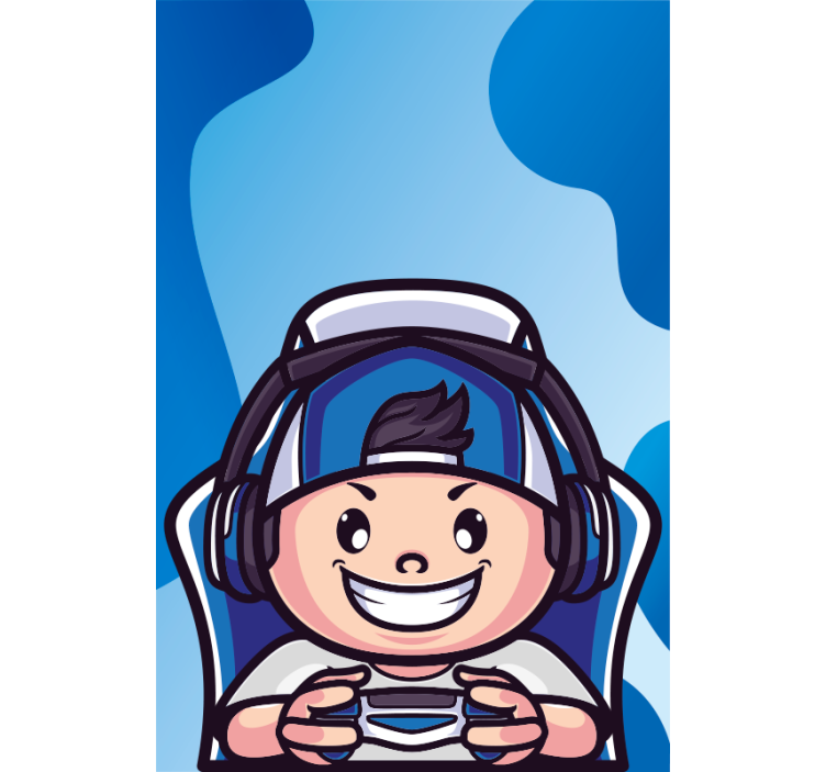 Vidám karakter Redőnyök kockafej - TenStickers