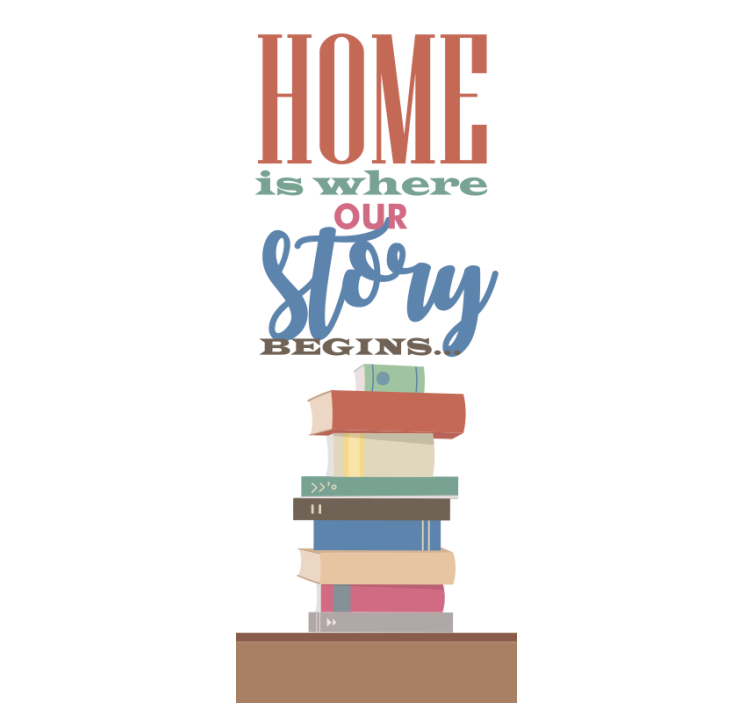 Itt kezdődik a házi történet Redőnyök szöveggel - TenStickers