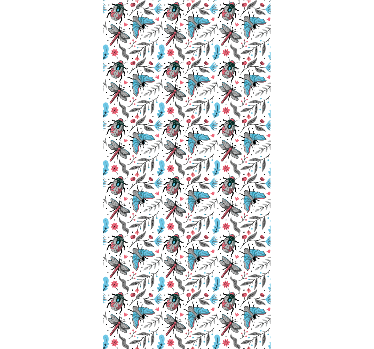 Szárnyas rovarok és növények redőnyök - TenStickers