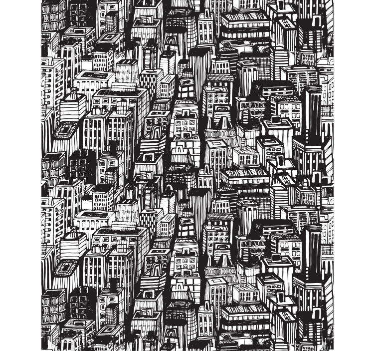 New york-i láthatár Rolókfestést tükröz - TenStickers