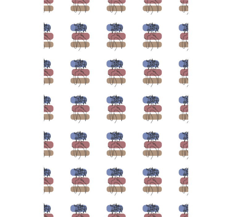 Geometrikus nő design Redőnyök Virágos - TenStickers