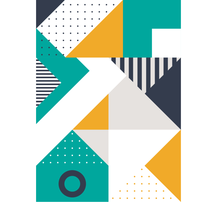 Háromszögek geometriai művészet Rolókfestmény - TenStickers