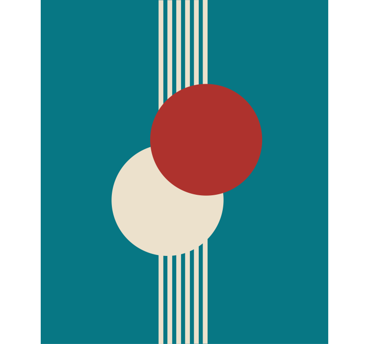 Két kör absztrakt művészet Sávroló festészet - TenStickers