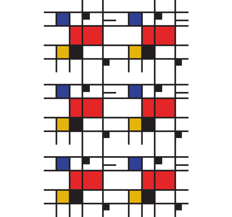 Mondrian geometriai művészet Rolókfestmény - TenStickers