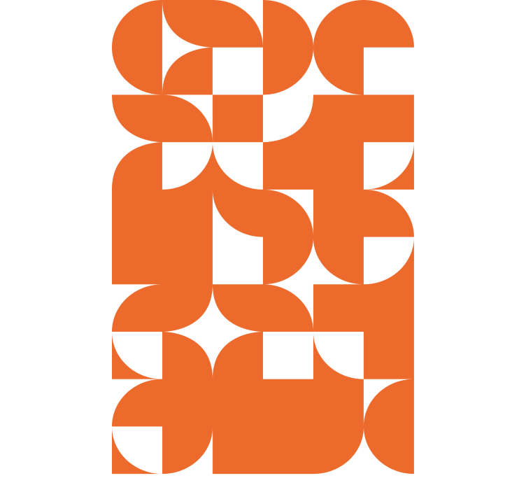 Geometrikus narancssárga minták Redőnyök modern - TenStickers