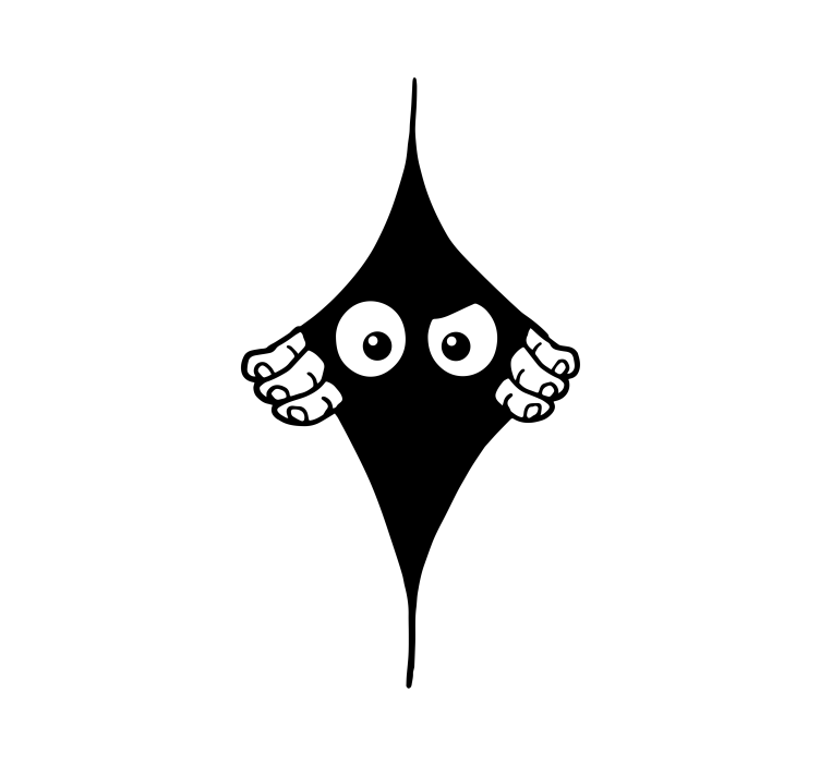 Vicces egyszínű kukucskáló szemek rolóSávroló - TenStickers