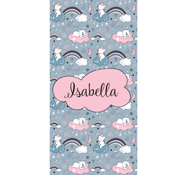 Medve szivárvány névvel Redőnyök gyerekek - TenStickers