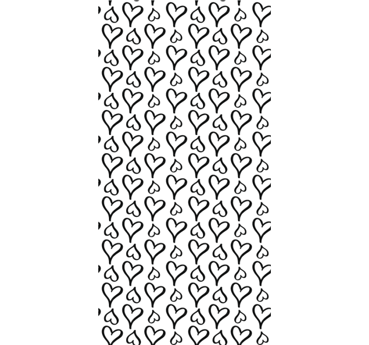 Fekete-fehér szívek Redőnyök romantikus - TenStickers