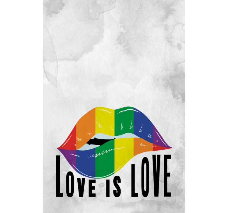 Szivárványos ajakművészet Redőnyök szöveggel - TenStickers