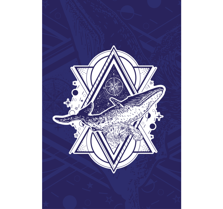 Hatalmas bálna sziluett redőnyök állatok - TenStickers