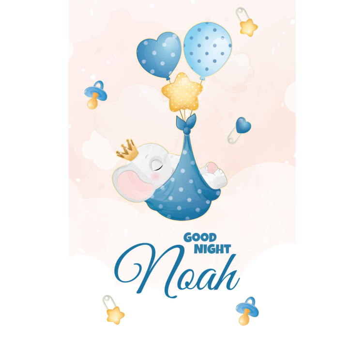 Jó éjszakát elefánt névvel Redőnyök óvoda - TenStickers