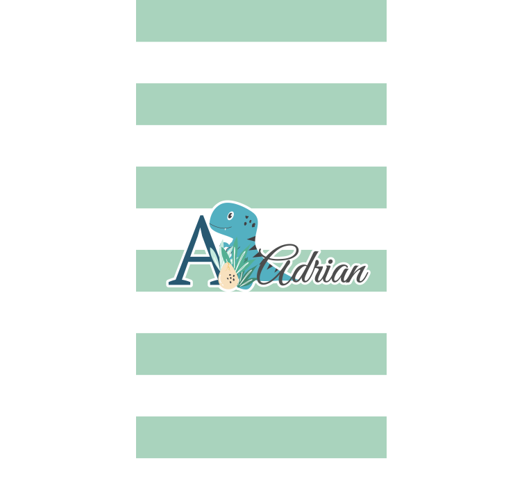 Csíkos dinoszaurusz névvel Redőnyök gyerekek - TenStickers