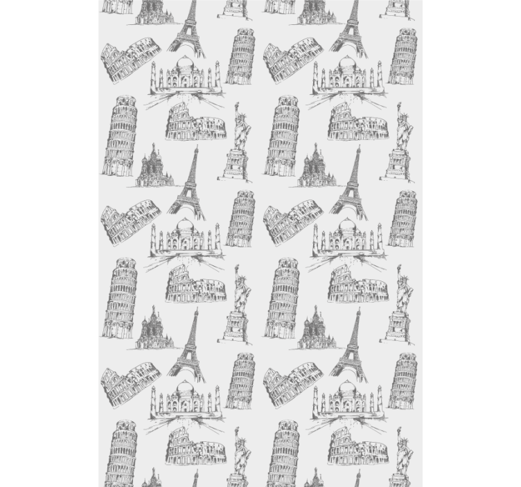 Híres tereptárgyak sziluettek Redőnyök eredeti - TenStickers