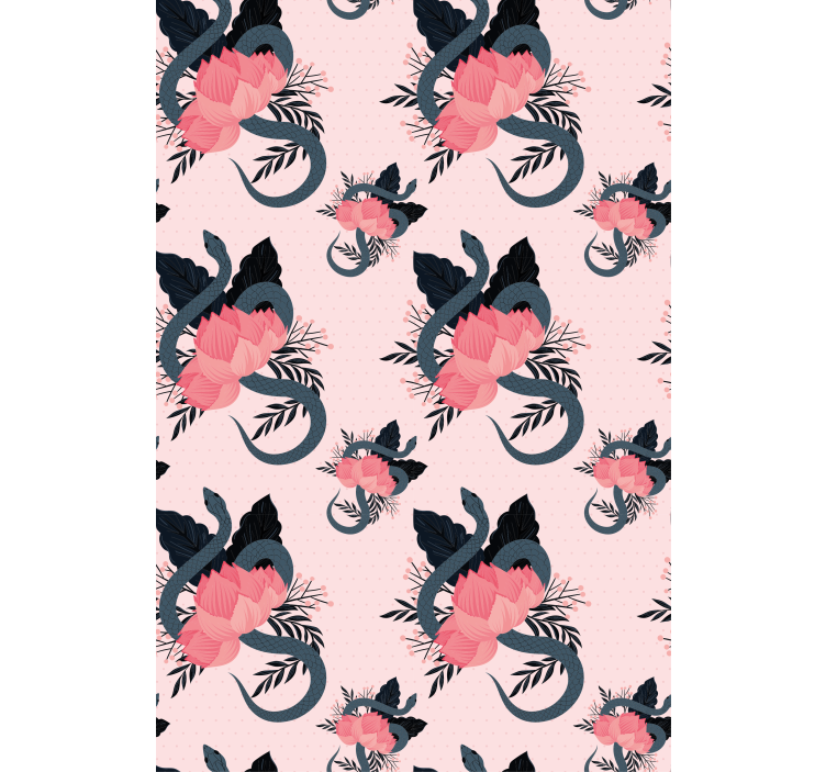 Virágos és kígyós mintázat Redőnyök Virágok és növények - TenStickers