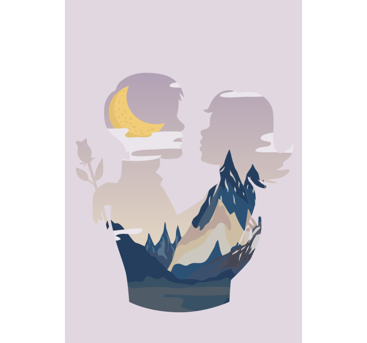 éjszakai hegyek jelenet Redőnyök eredeti - TenStickers