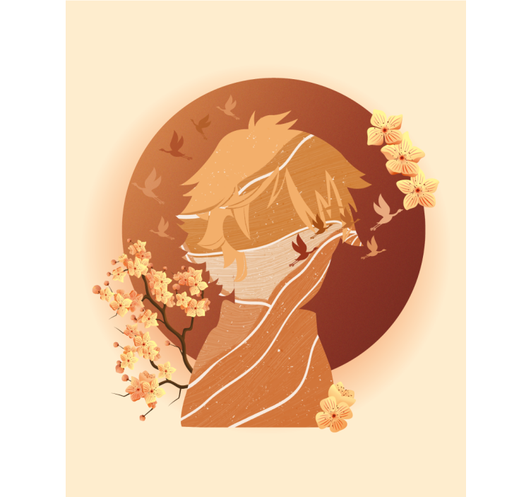 ázsiai természet sziluettje redőnyök rajzokkal - TenStickers