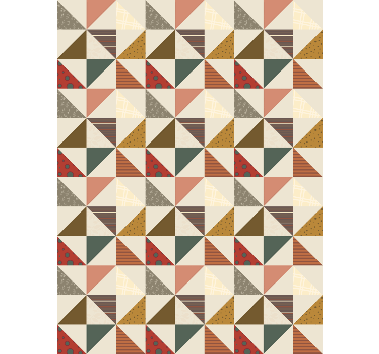 Patchwork geometric vintage roló - TenStickers