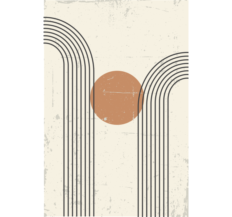 Absztrakt félíves barna Sávroló - TenStickers