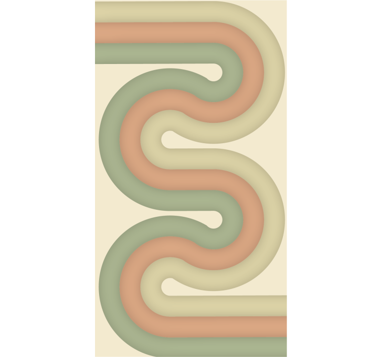 ívelt vonalminta Redőnyök nappali - TenStickers