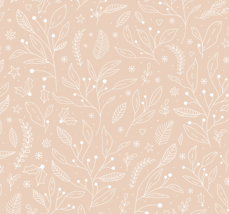 Redőnyök bézs karácsonyi növények - TenStickers