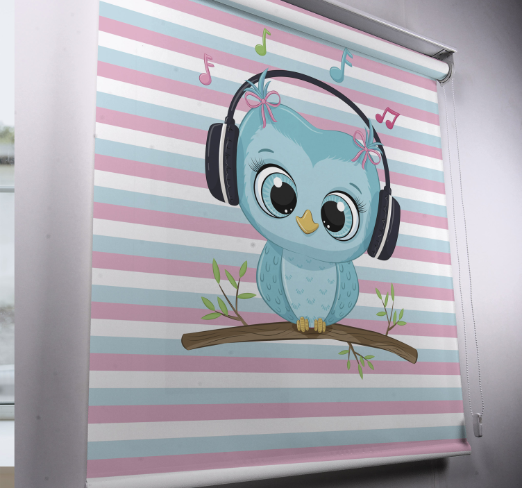 Zenei bagoly illusztráció redőnyök állatok - TenStickers