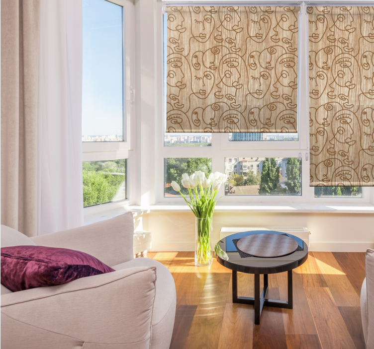 Absztrakt arcminták Redőnyök modern - TenStickers