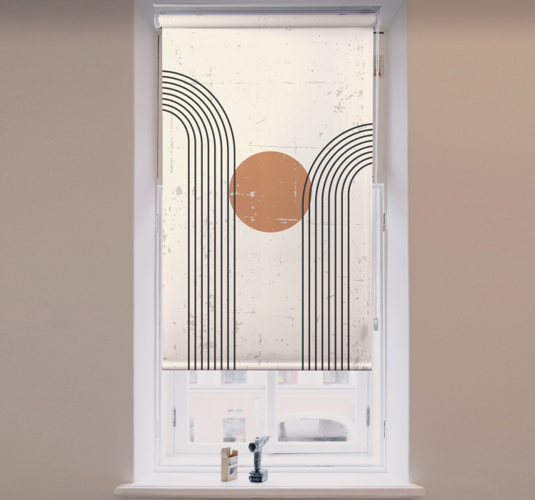 Absztrakt félíves barna Sávroló - TenStickers