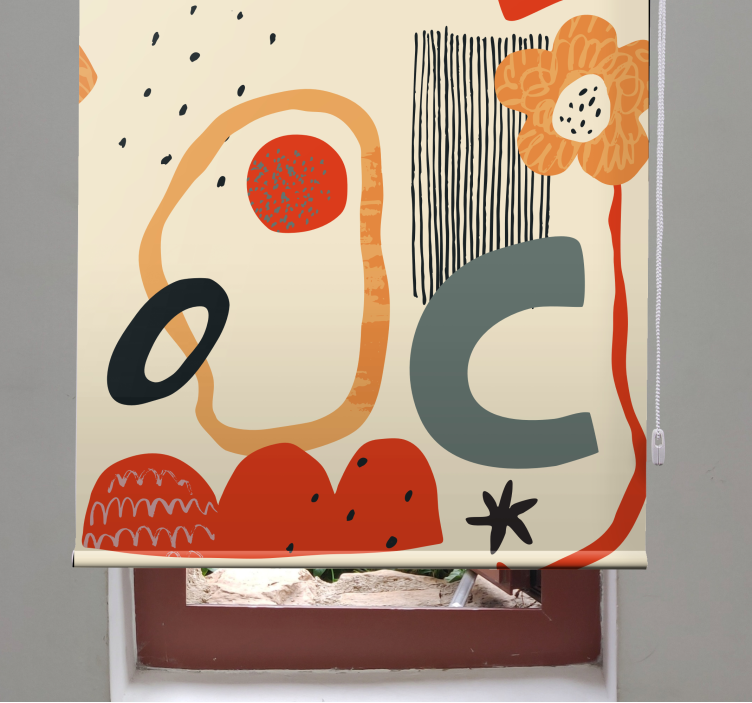 Absztrakt virág kompozíció Redőnyök egyéb Roló - TenStickers