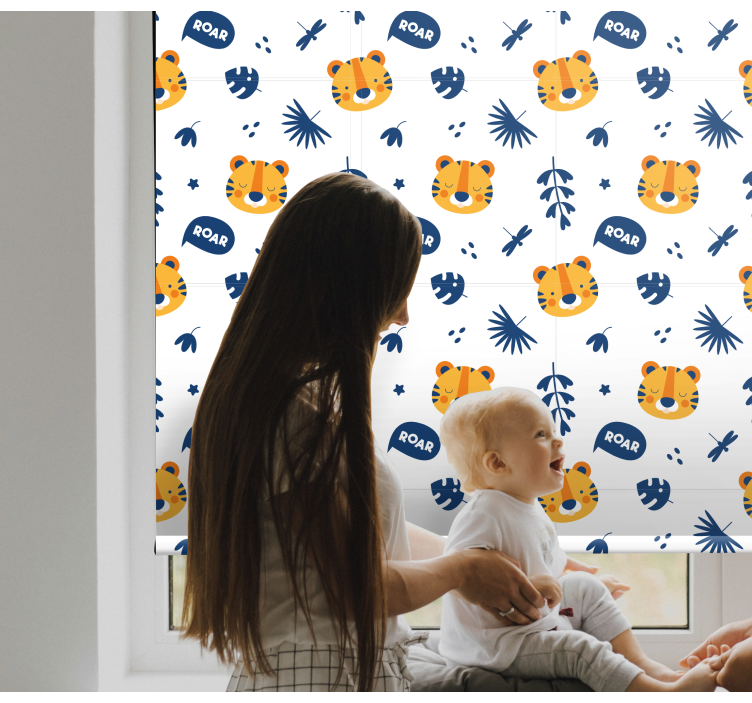 Bébi tigris arcok Redőnyök óvoda - TenStickers